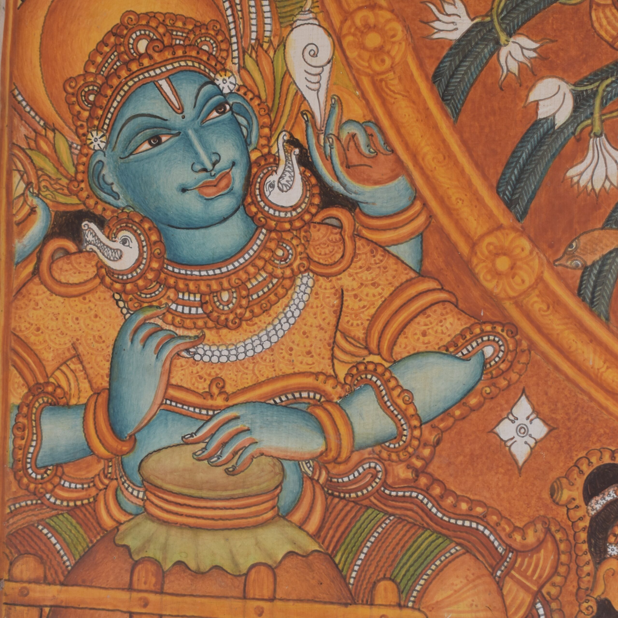 All Murals mahavishnu playing mizhav instrument