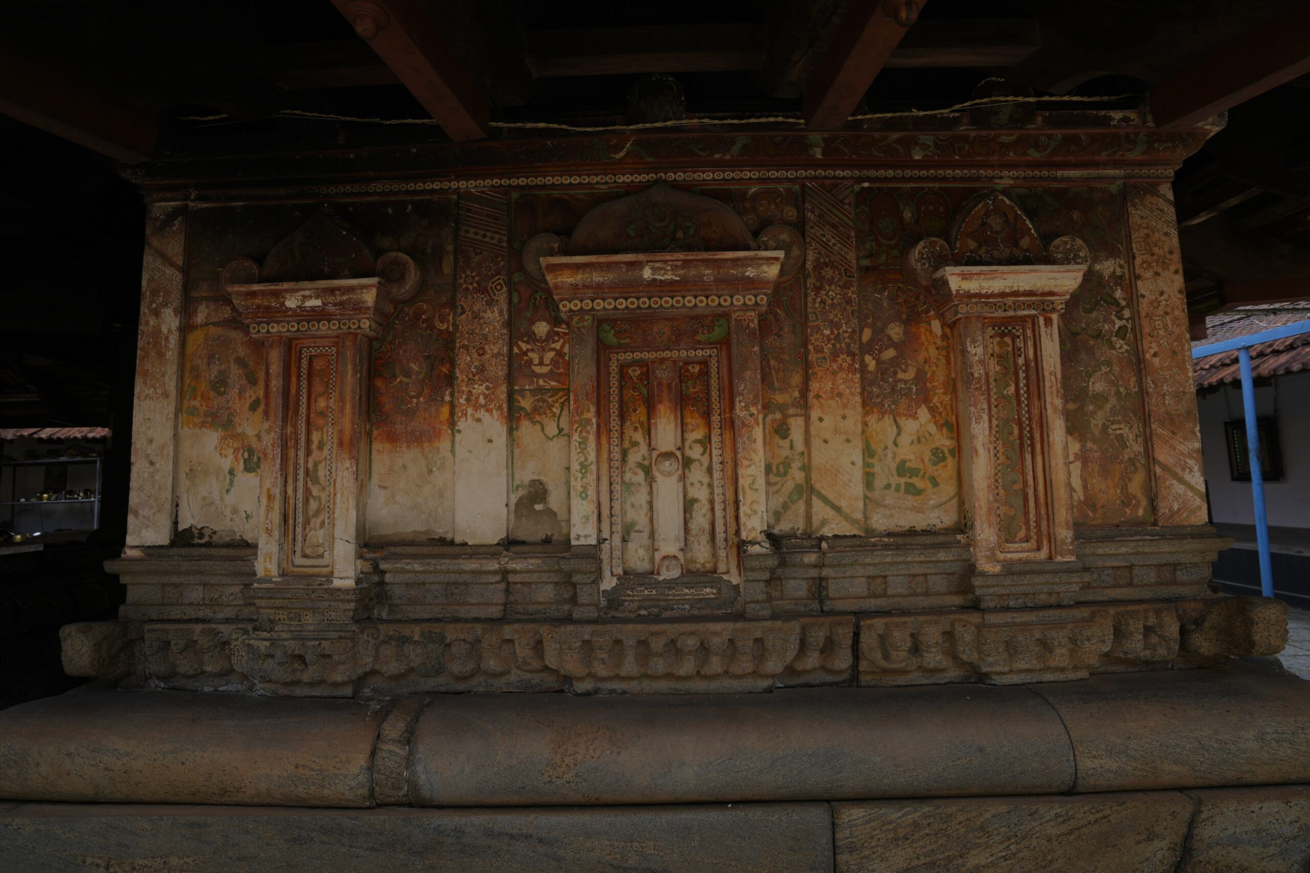 Kerala temple mural — fieldwork documentation