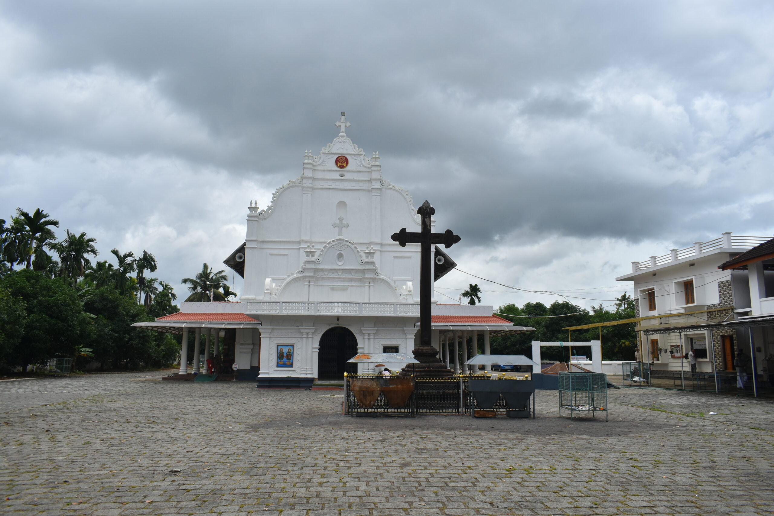 Interior of a Kerala church — the walls as sacred text